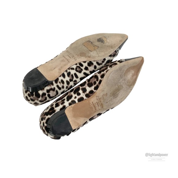 Jimmy Choo Point Toe Pony Hair Ballet Flats Sz 37 - Picture 12 of 12